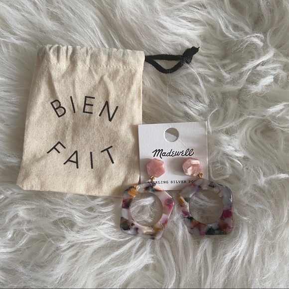 NWT Madewell | Colorful geometric drop earrings - Picture 2 of 2